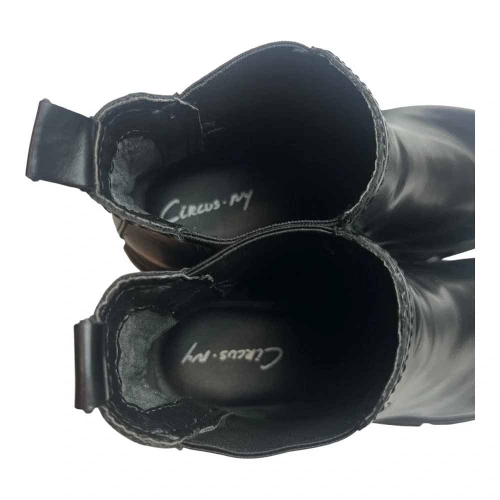 Circus by Sam Edelman Womens Black Darielle Lug Sole Platform Ankle Boots SZ 9 - Picture 6 of 9